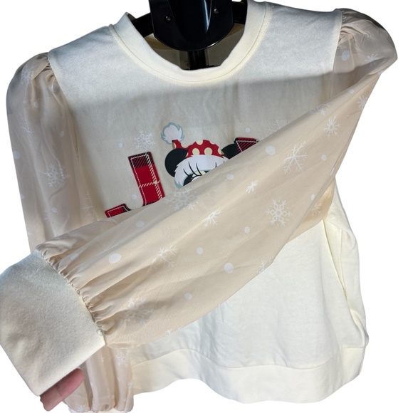 Walt Disney World Minnie Mouse ''Joy'' Holiday Top Girls XL(14) Christmas - Picture 4 of 8